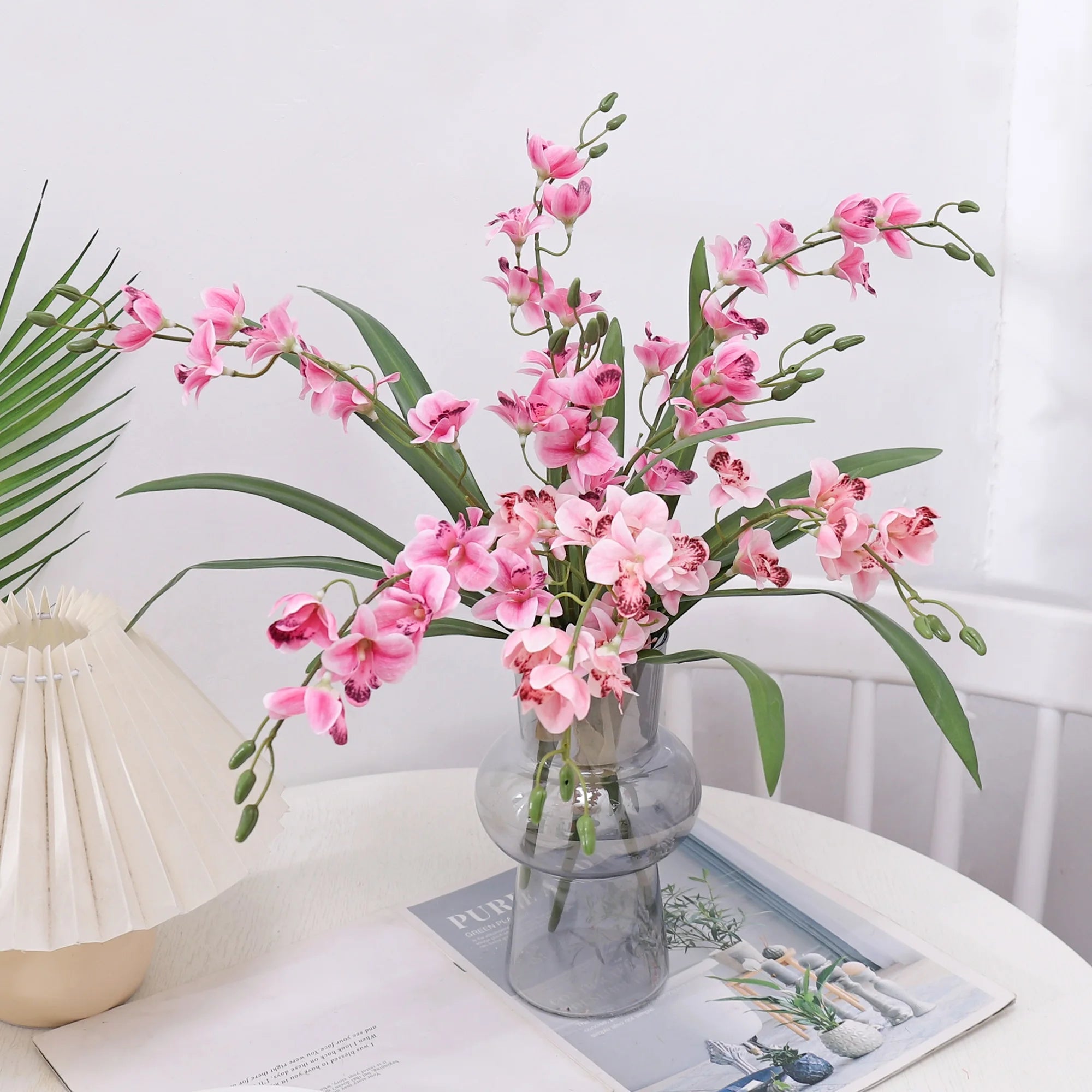 Künstlicher Orchideenstrauß – Real Touch, 5 Farben, 1er oder 3er Set, Hochzeit & Heimdeko