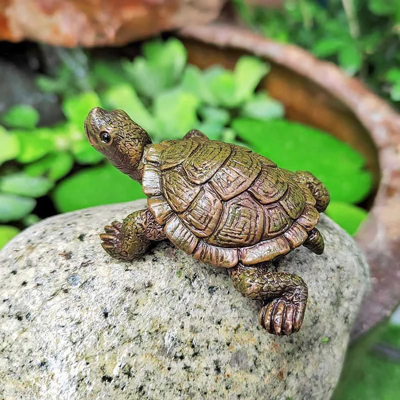Mini-Schildkröten-Figur für Aquarium, Feengarten und Heimdekoration
