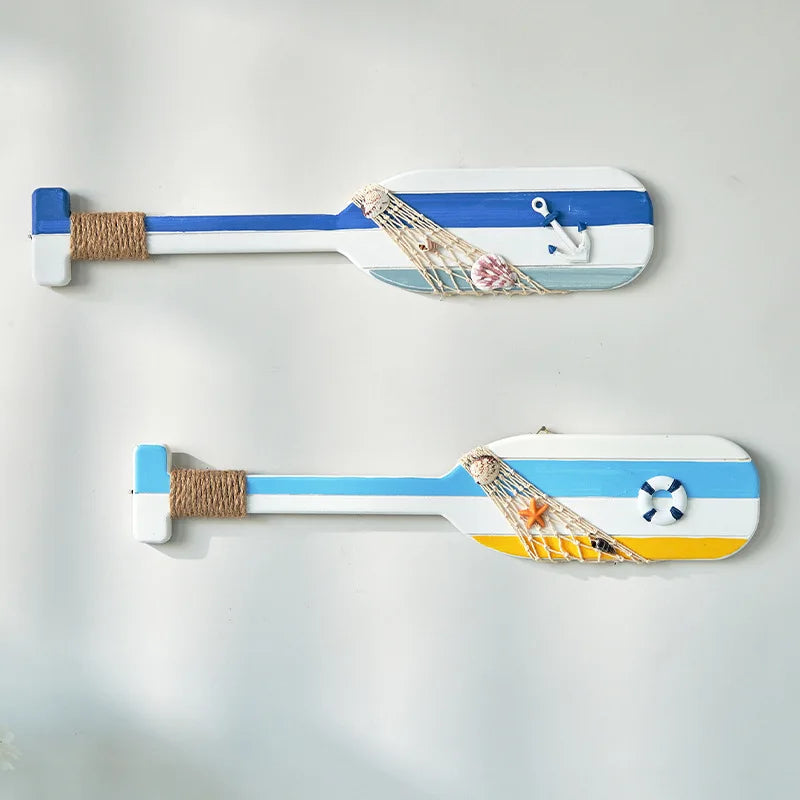 Holzruder Wanddeko – Mediterran, 4 Designs, Kinderzimmer & Strand, Hängedekoration