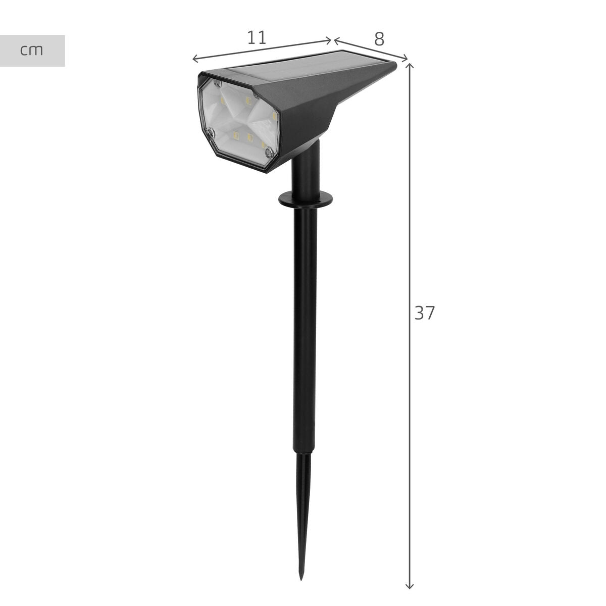 Aktive Solarlampe Aktive 8 X 37 X 11 Cm (6 Stück)