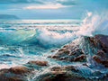 Diamond Painting Meereslandschaft – DIY Diamant-Stickerei Set mit runden und eckigen Steinen