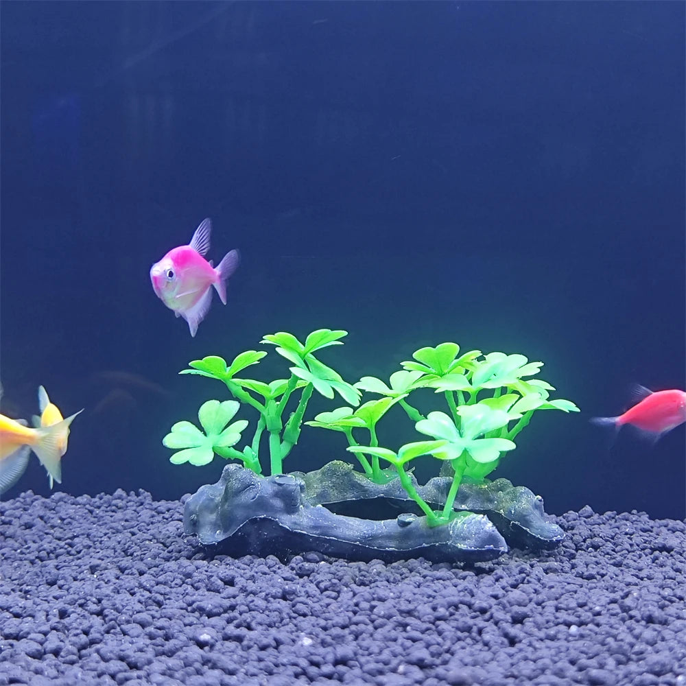 Aquarium Kunstpflanze – Schildkrötenbaum mit Unterwasserpflanzen-Dekoration