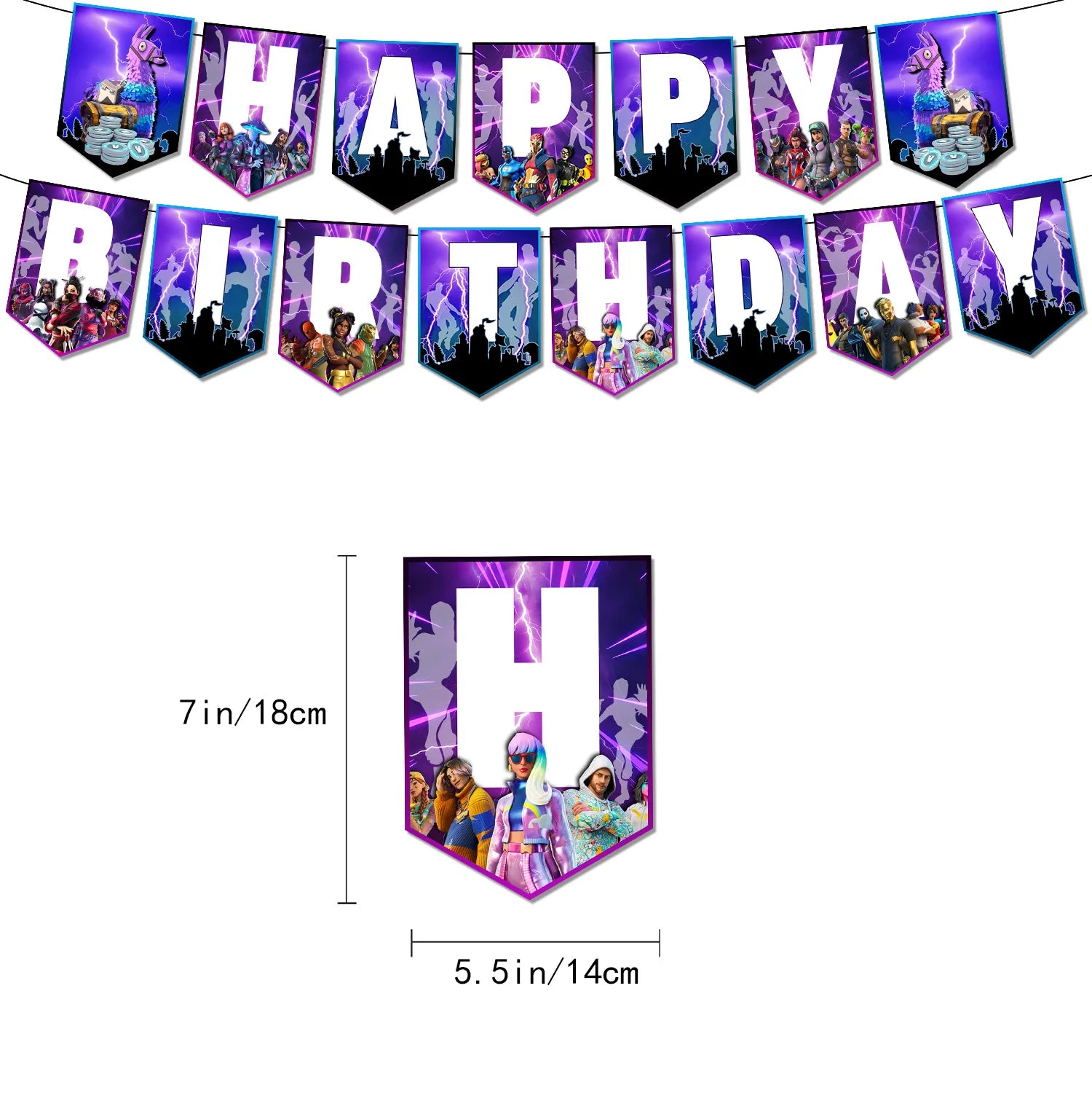 Geburtstag Party Komplett-Set – Banner, Kuchentopper, 24 Cupcake-Topper & 16 Latex-Ballons