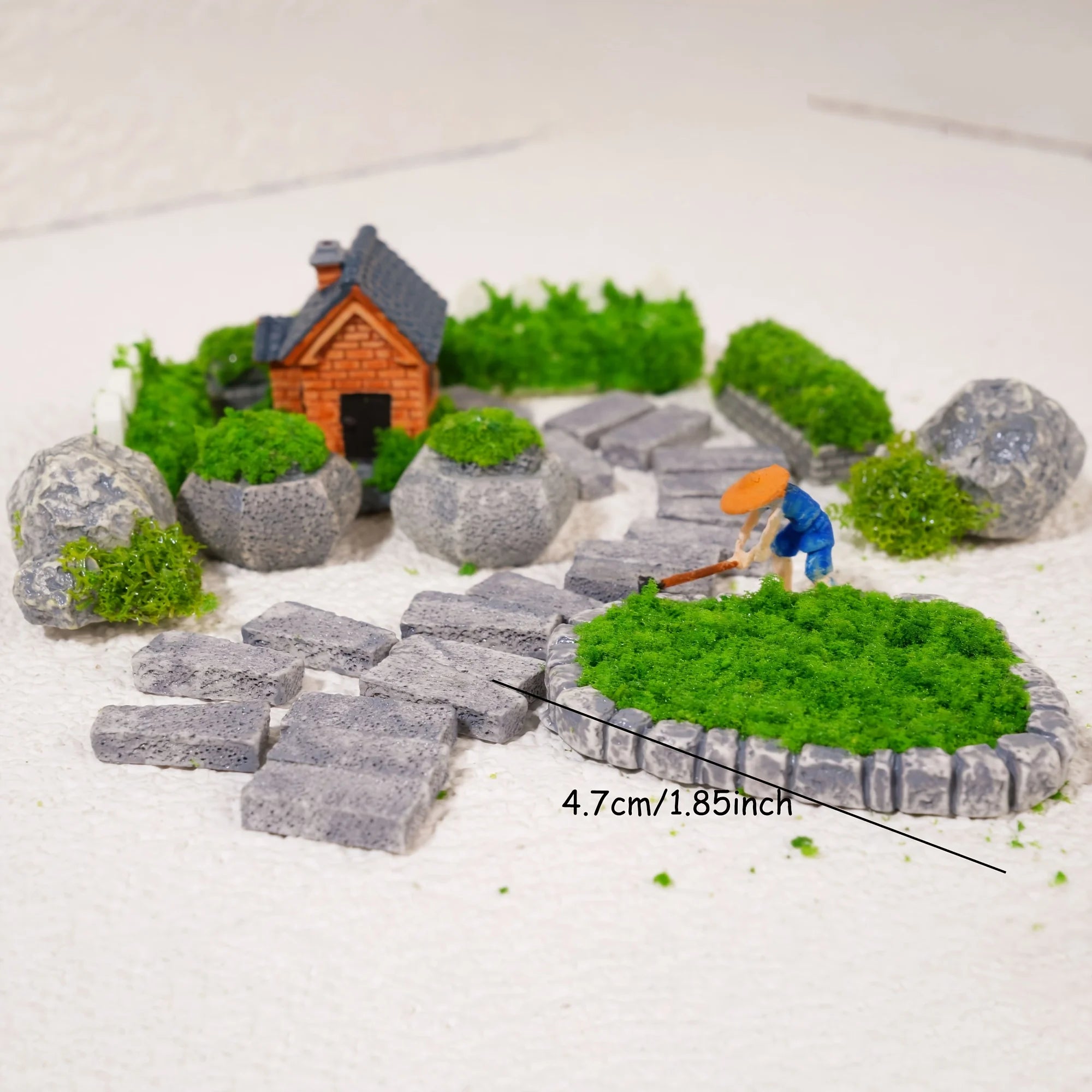 Miniatur-Gartenzubehör-Set 30-teilig – Mikro-Landschaftsdeko, DIY Bastelset