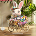 Osterhase & Ei Acryl-Tischdeko – 2D Boho-Stil, Ostern, Valentinstag & Hochzeit