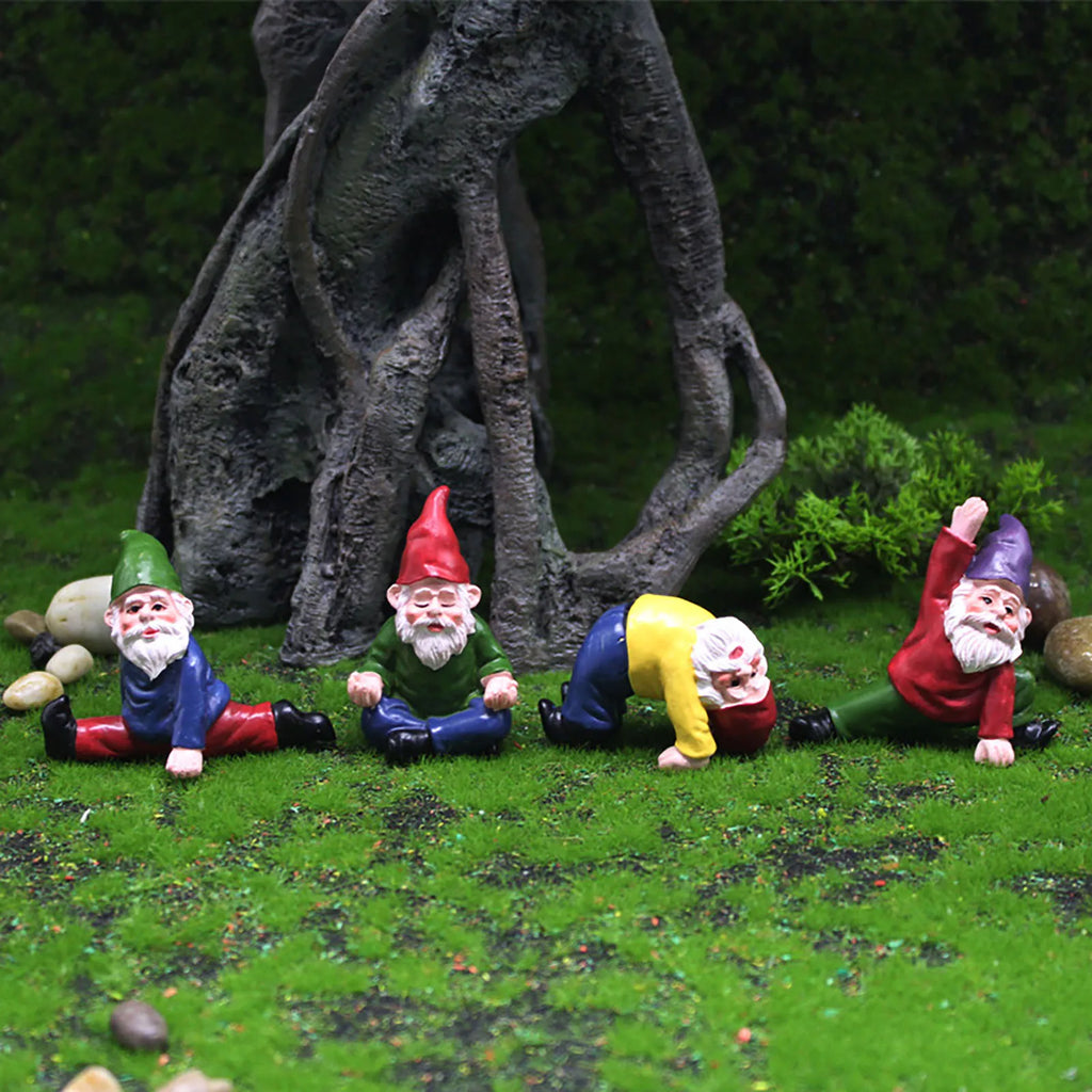 Garten-Gnom Figur Kunstharz – Handgemalt | 7 Motive | Garten & Wohndeko