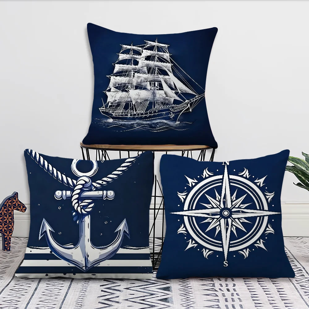 Maritimer Kissenbezug – Lustiges Nautik-Motiv | Beidseitig bedruckt