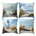 4er-Set Kissenbezüge Maritim – Küsten & Nautik Design für Sofa, Wohnzimmer & Schlafzimmer