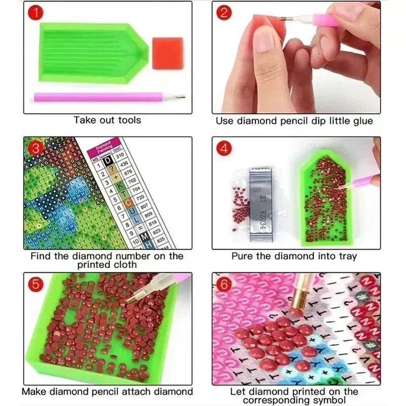 Diamond Painting Meeresschildkröte – 5D DIY Diamant-Malerei Set mit runden Steinen
