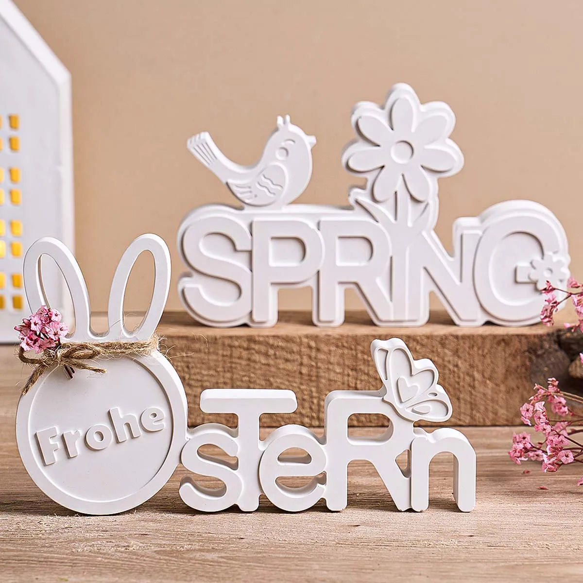 Oster-Silikonform „Frohe Ostern“ – Hasenmotiv, DIY Harz & Gips, 3D-Ornamente