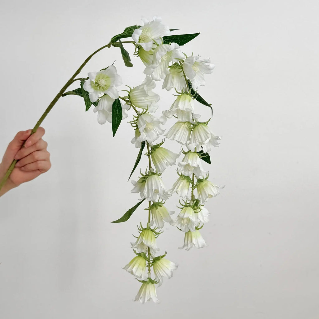 Künstlicher Brautstrauß aus Seide – Maiglöckchen, Orchideen & Campanula, 5 Farben