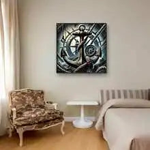 Diamond Painting Kit Anker – Maritimes 5D Diamant-Bild zum Selbstgestalten