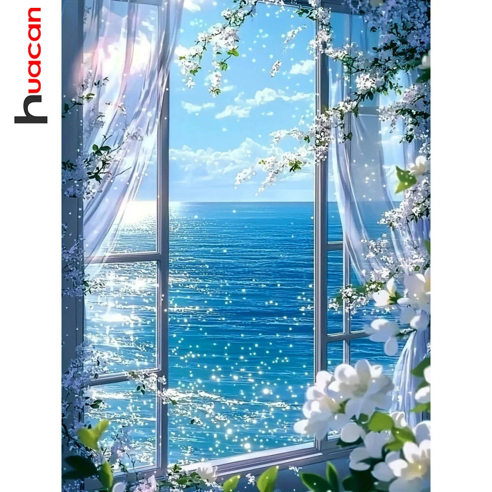 Diamond Painting Set – Seelandschaft & Natur | 5D DIY Diamant-Stickerei