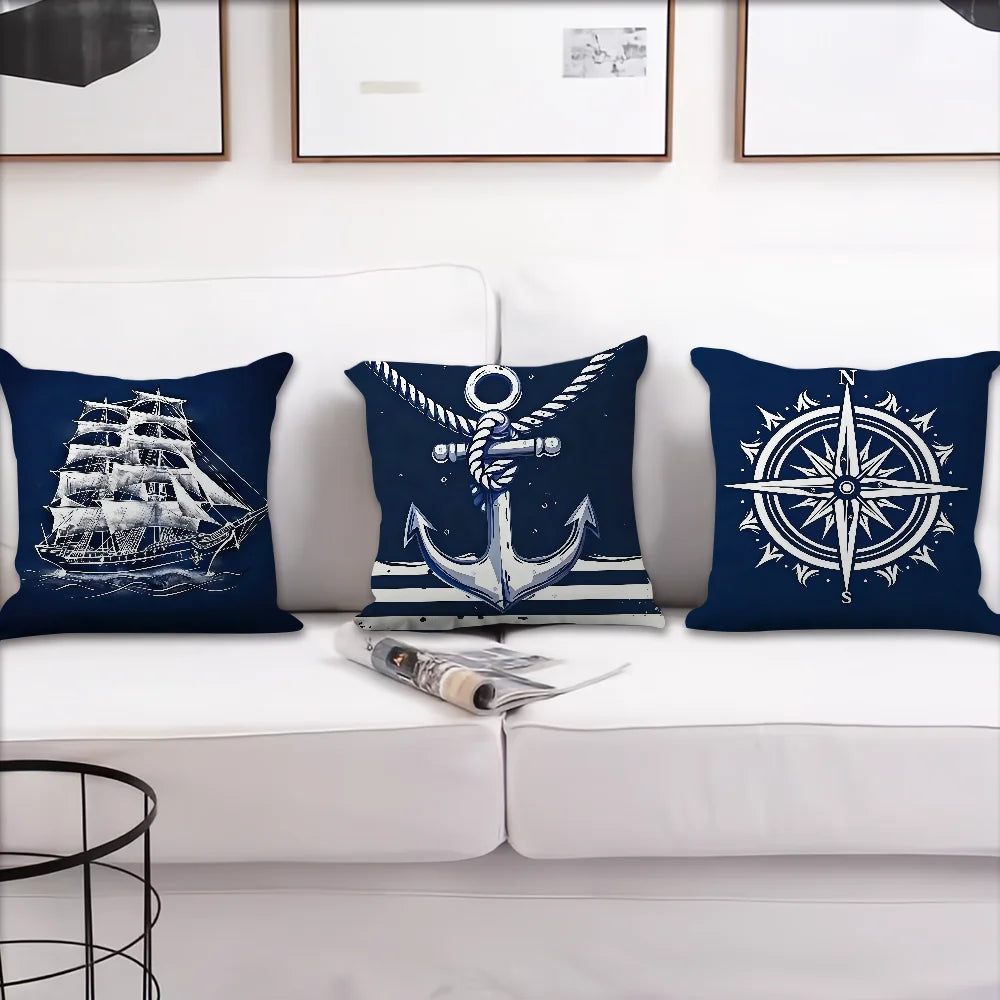Maritimer Kissenbezug – Lustiges Nautik-Motiv | Beidseitig bedruckt