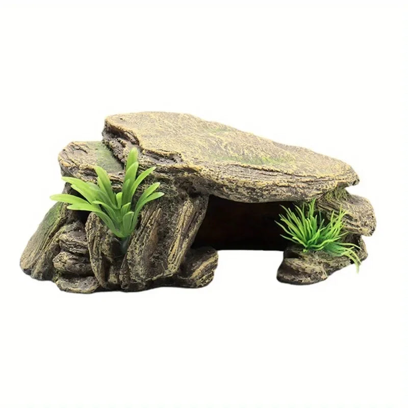 Schildkröten-Sonnenplattform für Aquarium – Reptilien-Dekoration aus Resin
