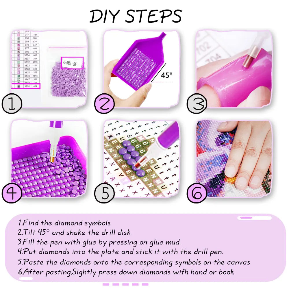 Diamond Painting Meeresschildkröte – 5D DIY Diamant-Stickerei Set mit Sonnenuntergang
