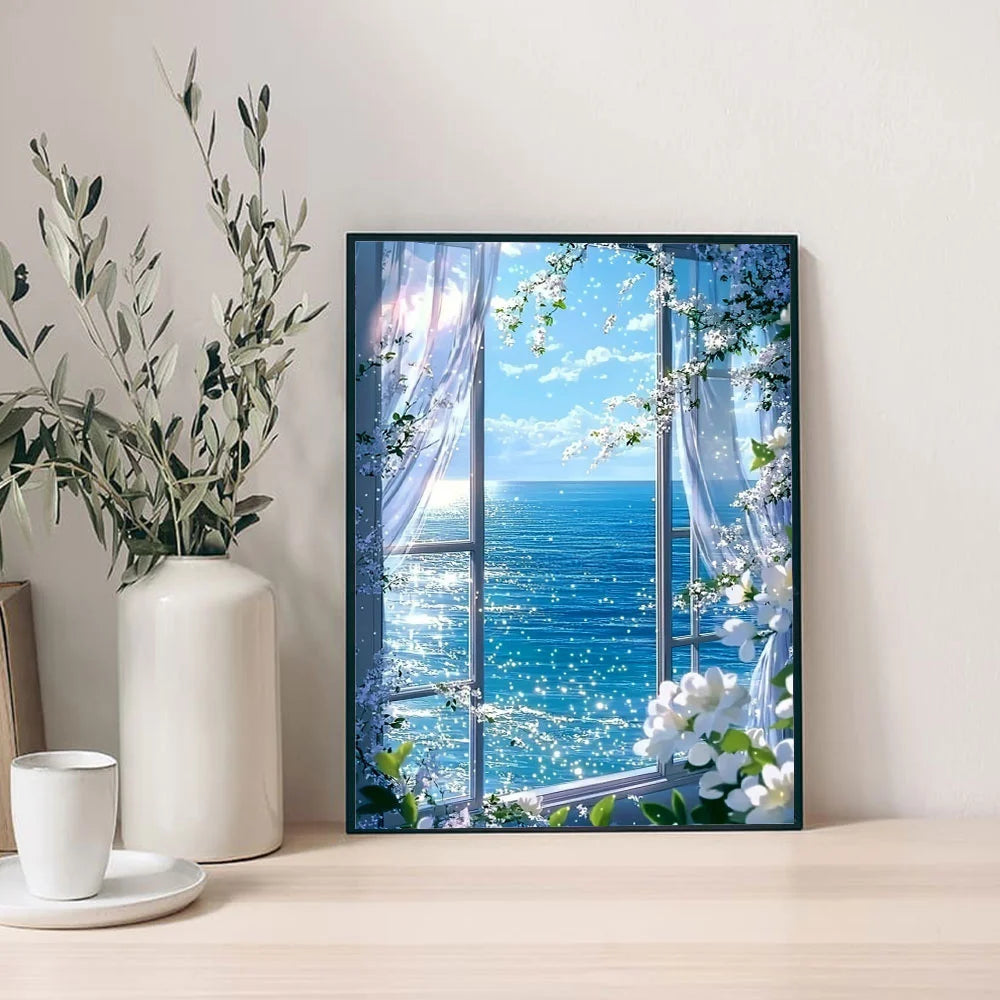 Diamond Painting Set – Seelandschaft & Natur | 5D DIY Diamant-Stickerei