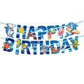 Meerestiere Geburtstagsbanner – Papiergirlande 300 cm, 15 Teile, Kindergeburtstag
