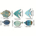 Holzuntersetzer Fisch 6er Set – Maritimer Strandstil, rutschfest & hitzebeständig