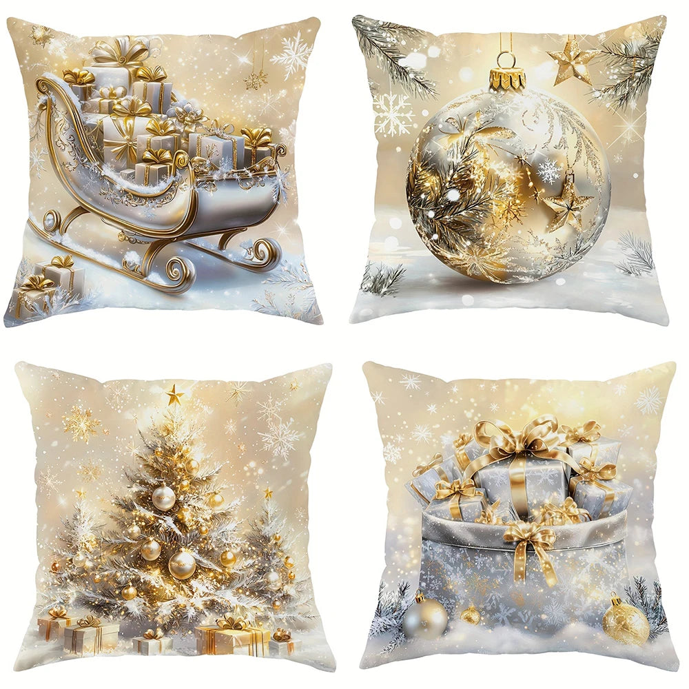 Weihnachtlicher Kissenbezug – Festliches Design für Sofa & Wohnzimmer