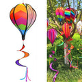 Heißluftballon Windspinner Regenbogen – Bunter Garten-Winddrehänger, 110 cm