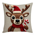 Weihnachts-Kissenbezug 45x45 cm – Weihnachtsmann, Schneemann & Rentier | 4 Motive