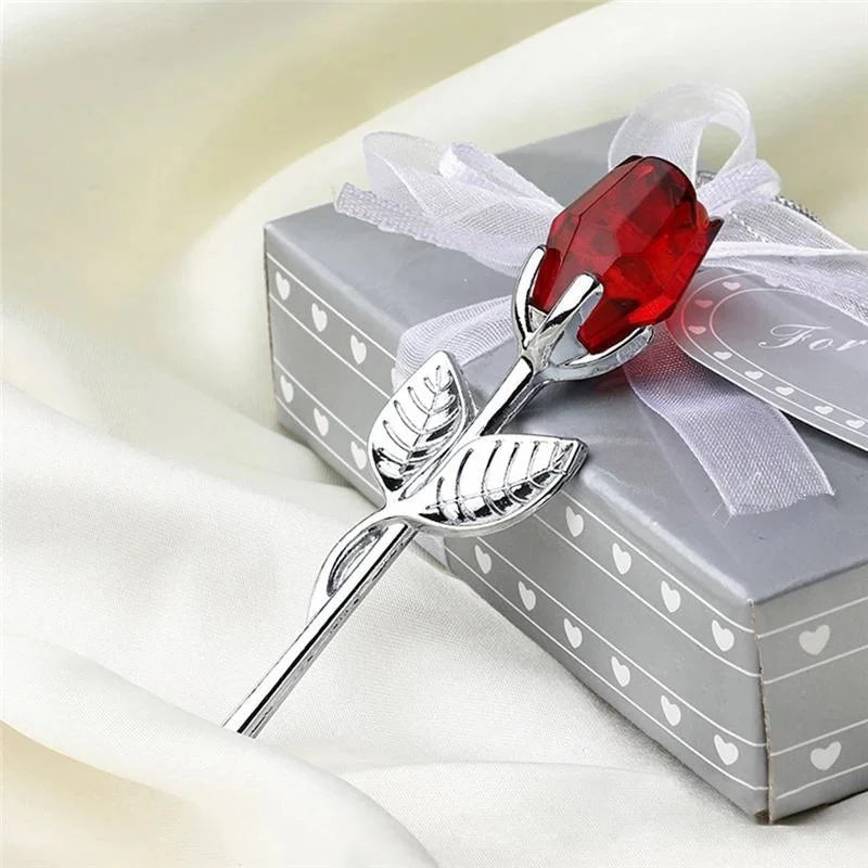 Kristall-Rose Dekofigur – Glas-Blume als Geschenk & Hochzeitsdeko