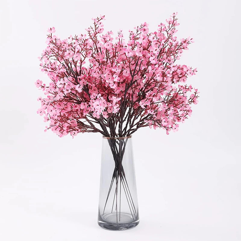 Künstliche Schleierkraut & Kirschblüten – Rosa | Kunstblumen für Hochzeit, Heimdeko & Weihnachten
