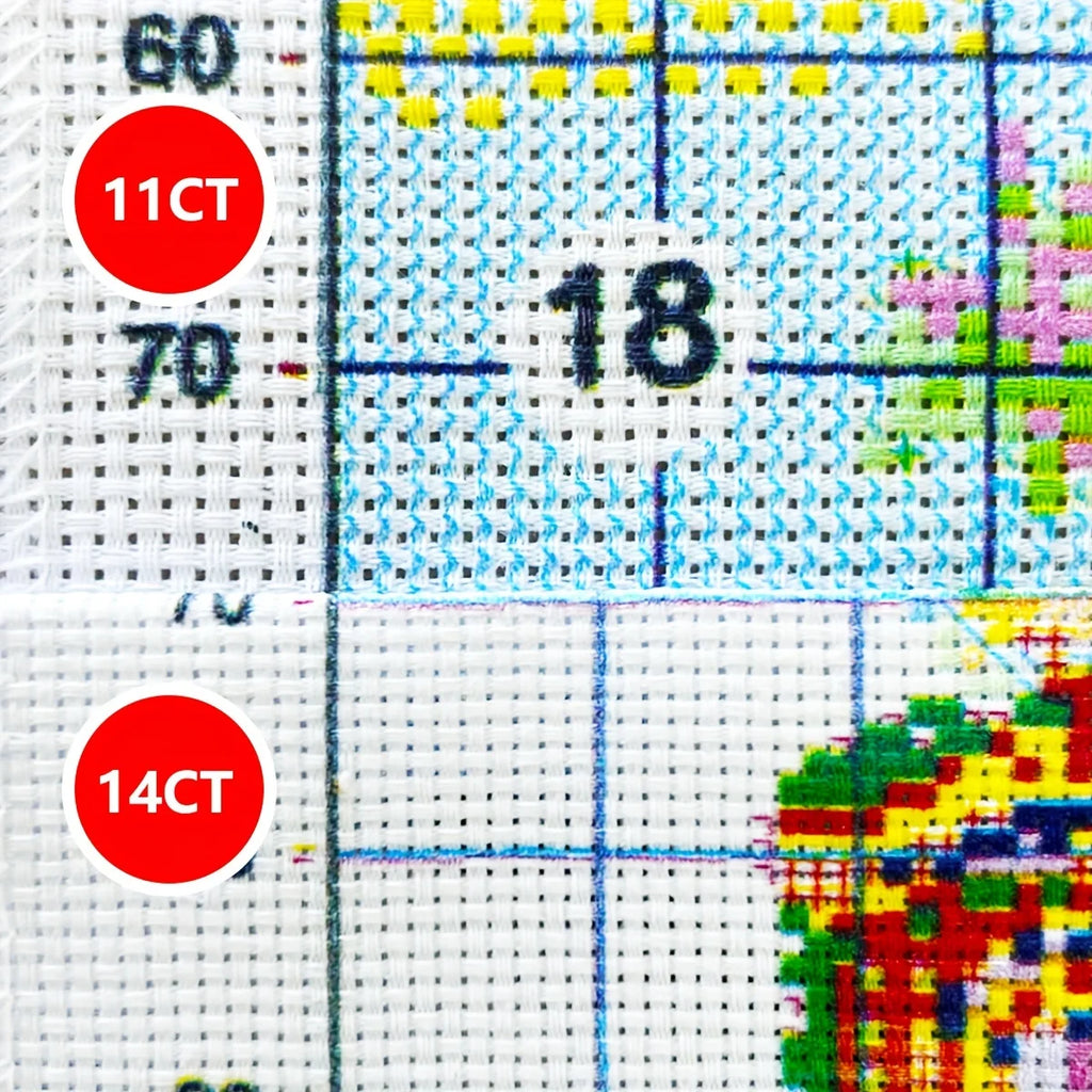 Kreuzstich-Set Meer – 40x40cm Stickpackung mit Stoff, Faden und Anleitung