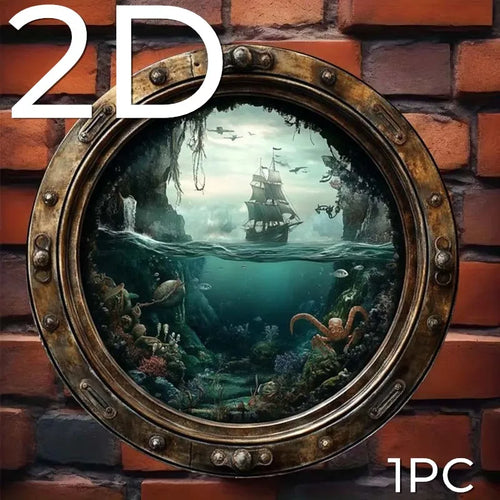 1 Stück 2D-Hängeschild aus Holz mit maritimem Bootsrampen-Motiv, 20 cm Durchmesser, Dekoration für Haus, Bar, Garage, Café oder Garten