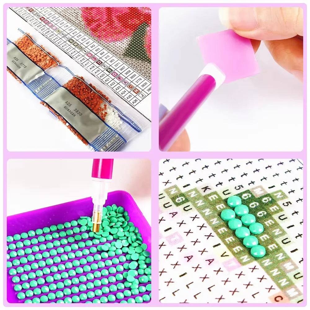 Diamond Painting Kit – Küstenlandschaft & Meer | 5D DIY Diamant-Malerei mit runden oder eckigen Steinen