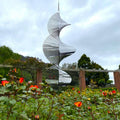 3D Windspinner aus Metall – Drehende Windspirale fuer Garten und Terrasse