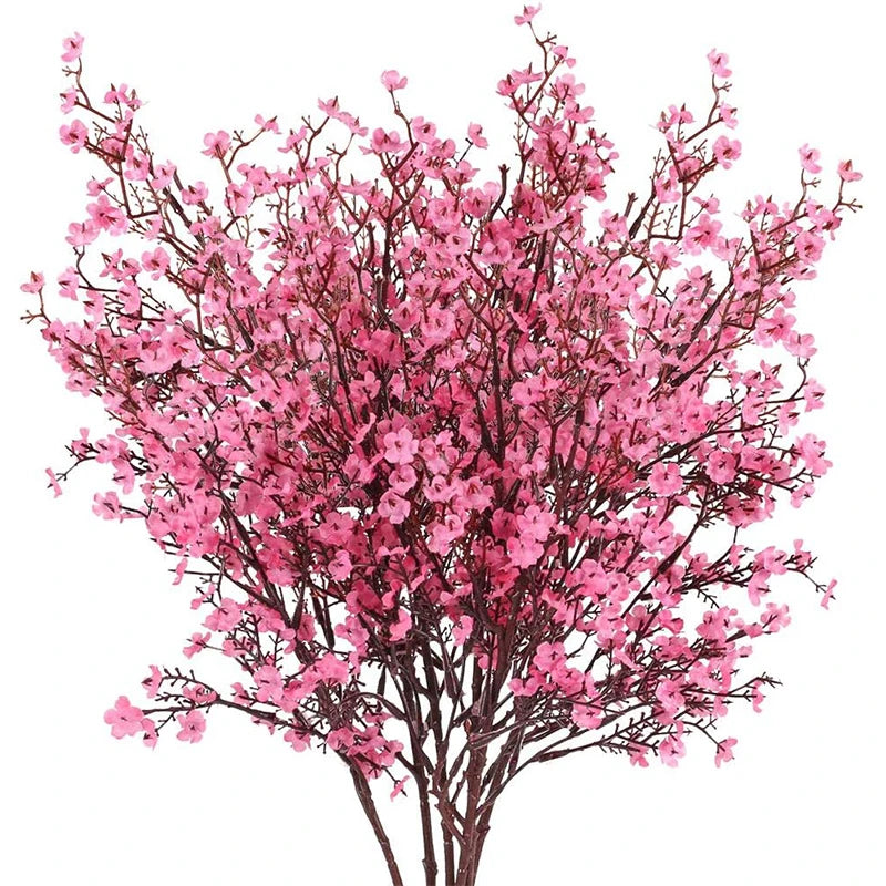 Künstliche Schleierkraut & Kirschblüten – Rosa | Kunstblumen für Hochzeit, Heimdeko & Weihnachten