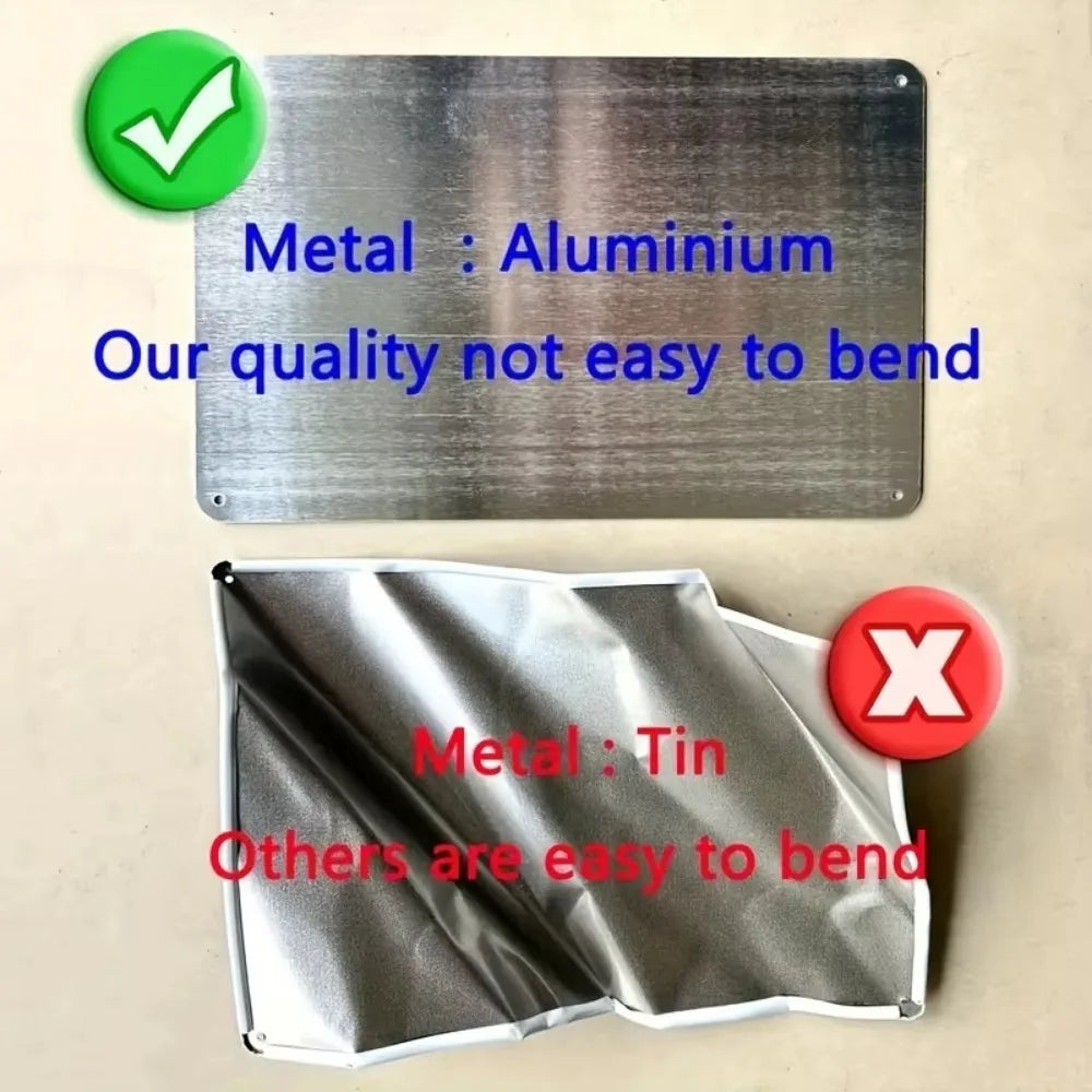 Rustikales Aluminium-Strandschild rund – 20x20 cm, Beach-Nostalgie, Tür- & Gartendeko
