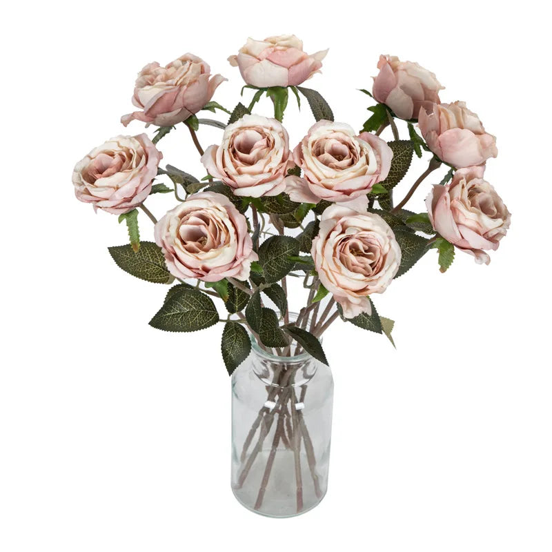 Künstliche Seidenrose – 38 cm, 7 Farben, Hochzeit, Brautstrauß & Heimdeko