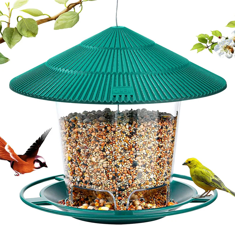 Vogelfutterspender zum Aufhaengen – Wetterfest, 700 ml, fuer Garten und Balkon