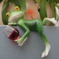Frosch Weinglas Hängedekoration aus Kunstharz – Garten, Teich & Blumentopf