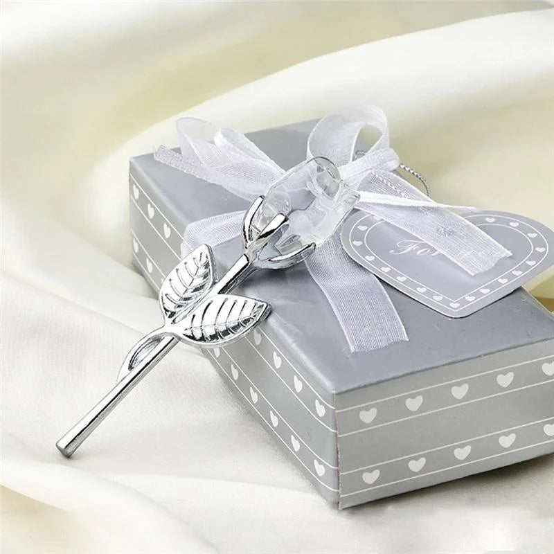 Kristall-Rose Dekofigur – Glas-Blume als Geschenk & Hochzeitsdeko