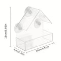 Vogelfutterspender fuer Fenster – Transparent, mit Saugnapf, fuer Garten und Balkon