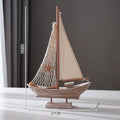 Retro Holz-Segelbootmodell – Handgefertigt, Mediterran, 5 Größen, Tischdeko & Geschenk